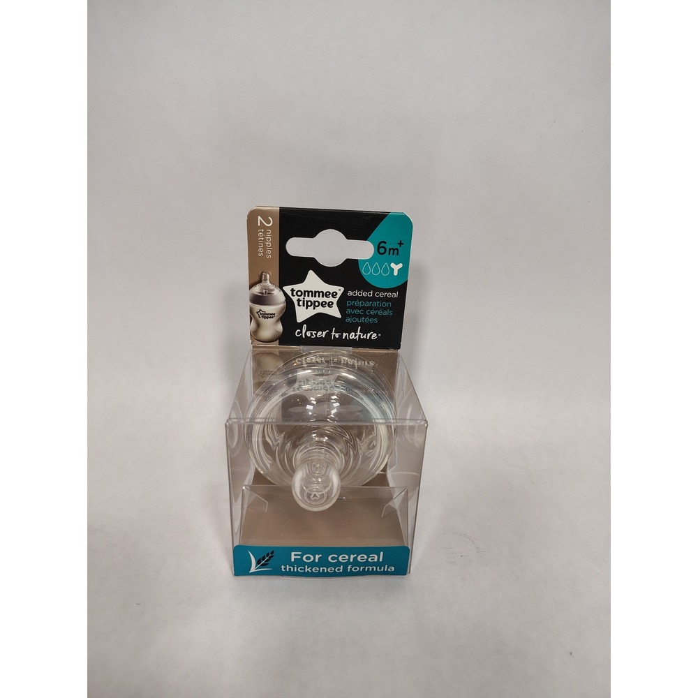 Tommee Tippee Closer to Nature Added Cereal Nipples 6m+ 2‎ pack